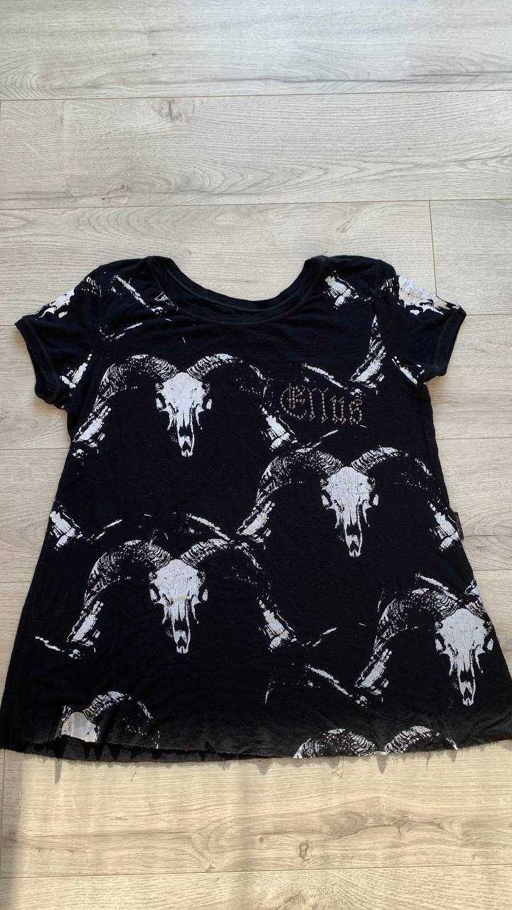 футболка женская Ellus deluxe с черепами не Affliction