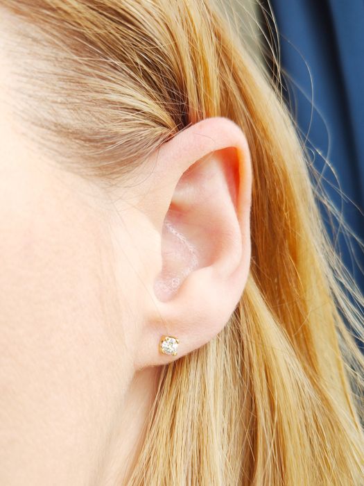 kolczyki złote z brylantami 0,35 ct VS/G wycena CERTYFIKAT