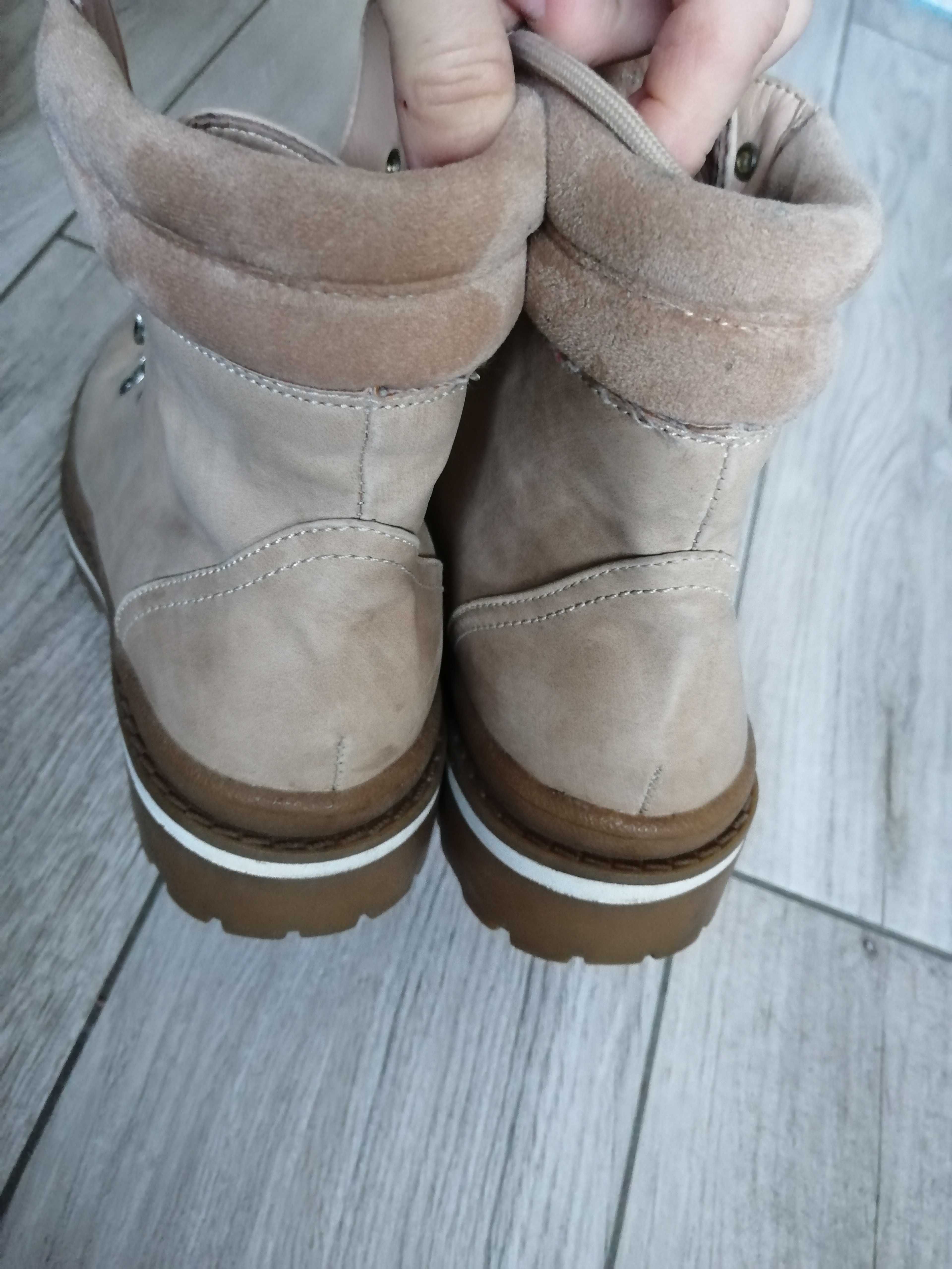 Buty zimowe trapery damskie 37 Jenny fairy beżowe