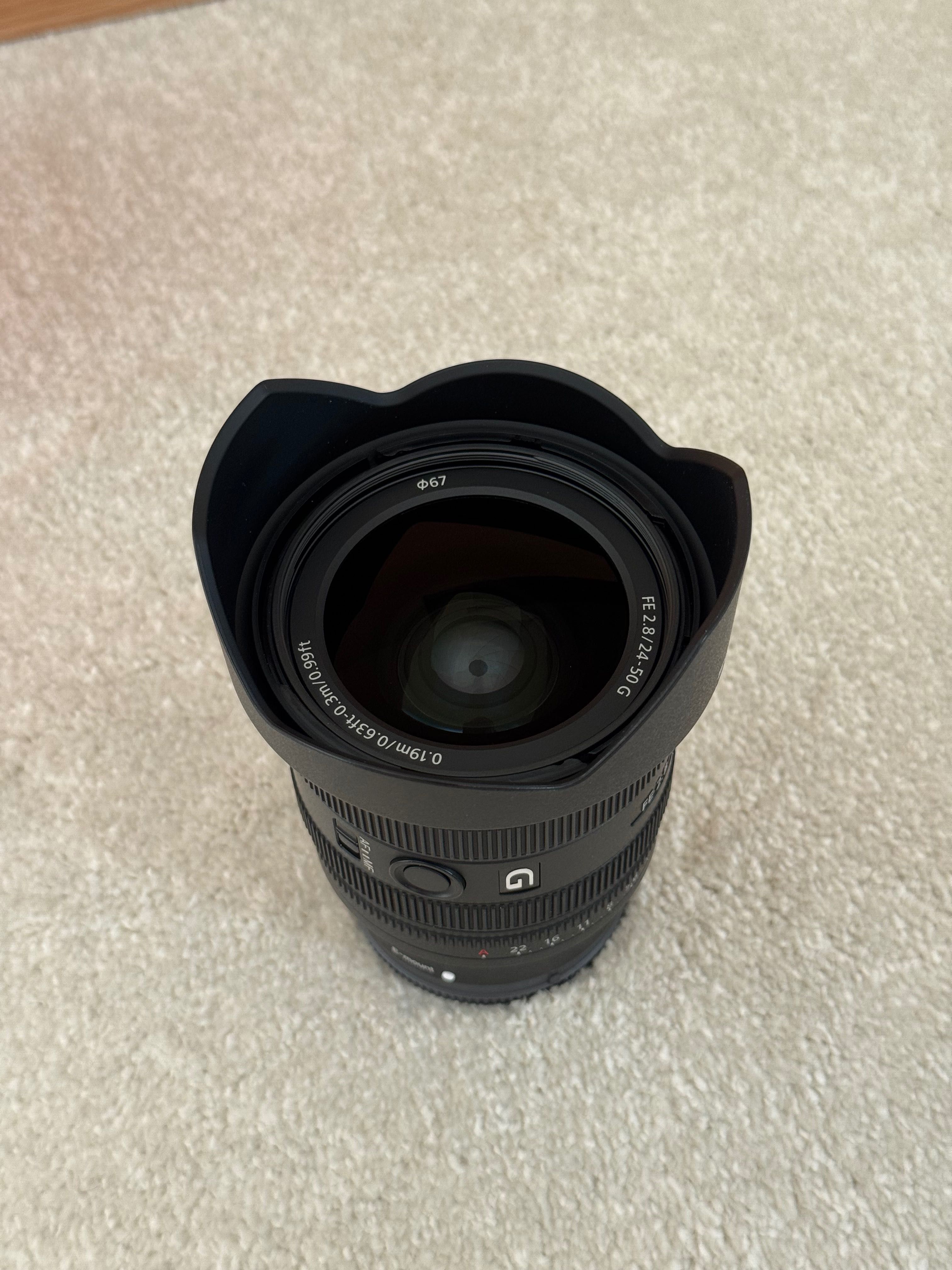 Objetiva Sony FE 24-50 F2.8 G - Imaculada e com garantia