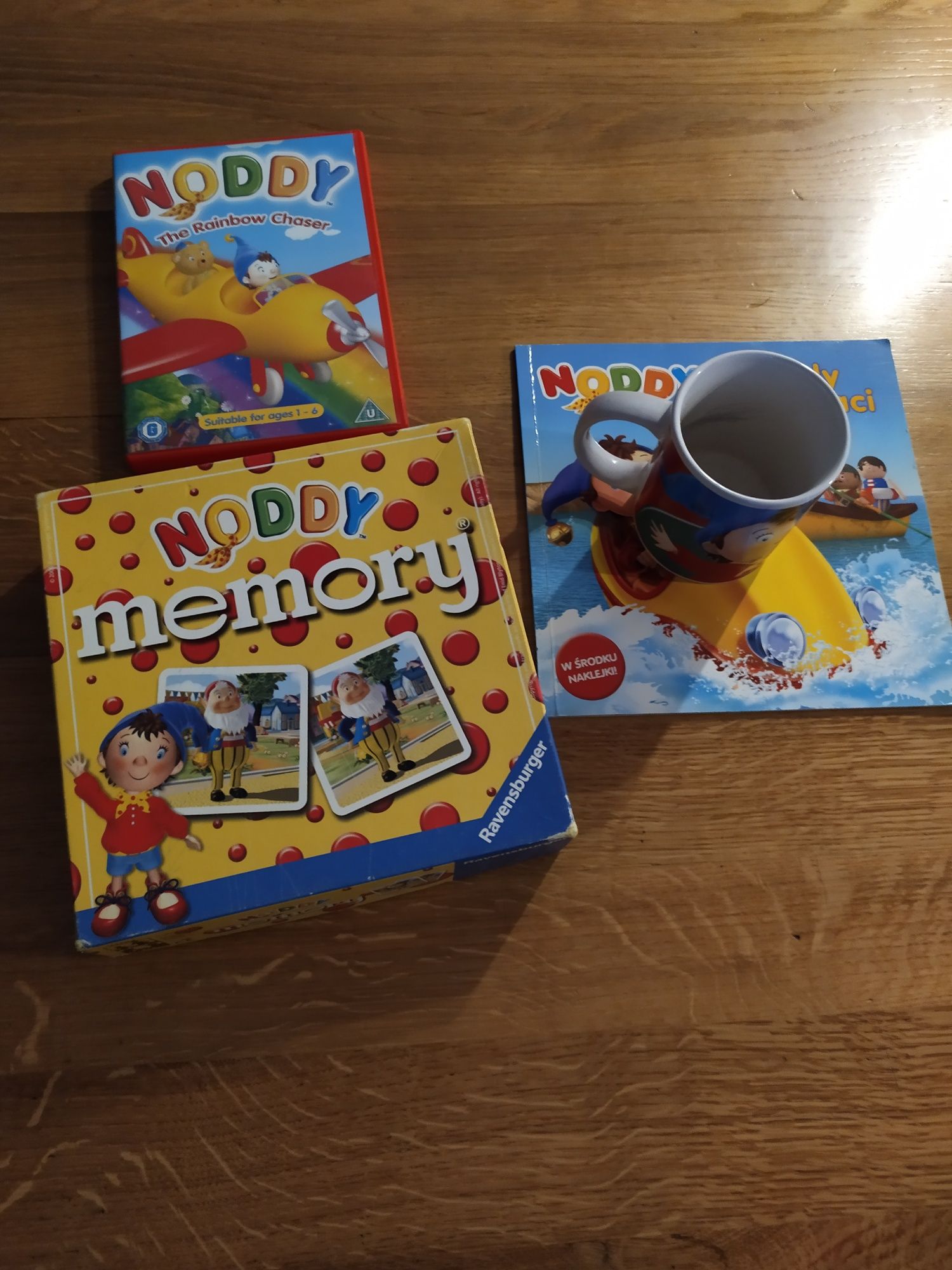 Noddy memory gra, książka, kubek,  bajka