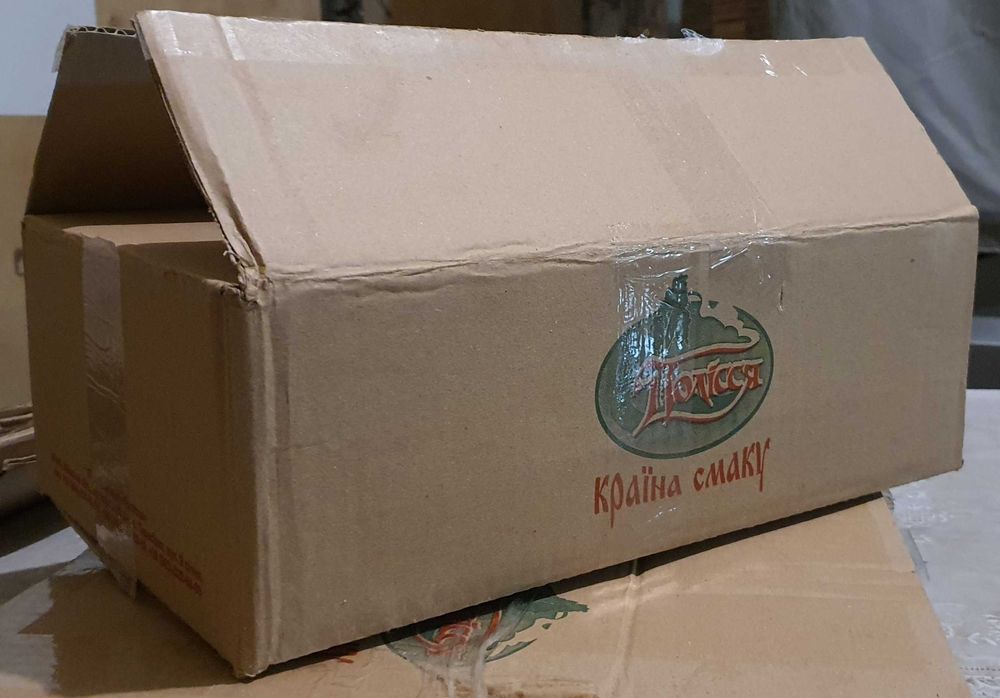 Коробки на 3кг×50шт, 38×23×13см, Полісся-6 грн, б/у, чисті, картон