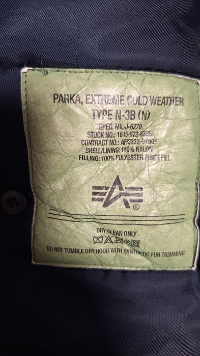 Парка аляска куртка Alpha Industries N-3B оригинльная