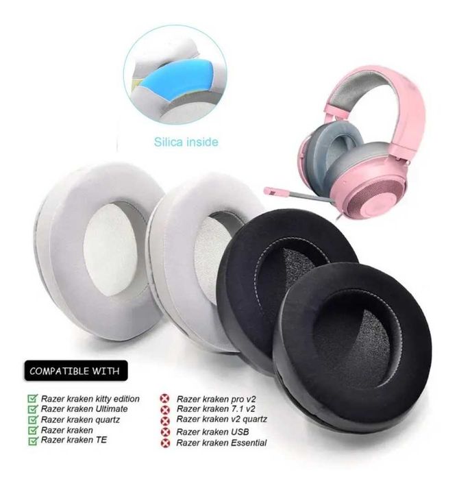 Амбушюры Razer Kraken Pro V2 V3 Nari Kitty Tournament Ultimate Green