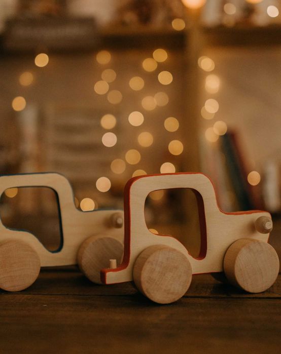 trator de brincar madeira