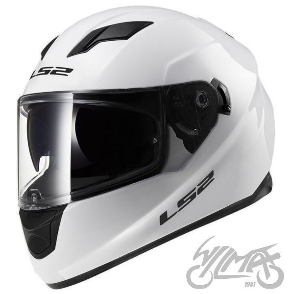 KASK LS2 FF320 STREAM integralny z blendą, biały połysk. HIT na motor