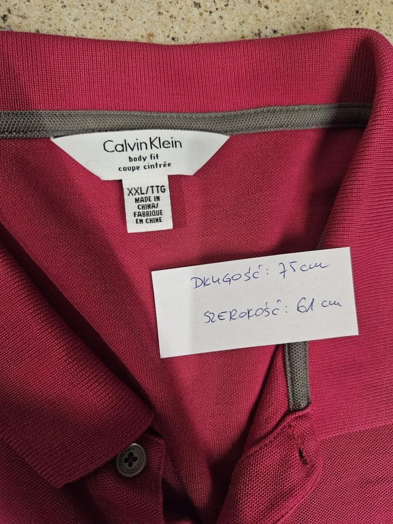 Polo różowe Calvin Klein XXL Super.