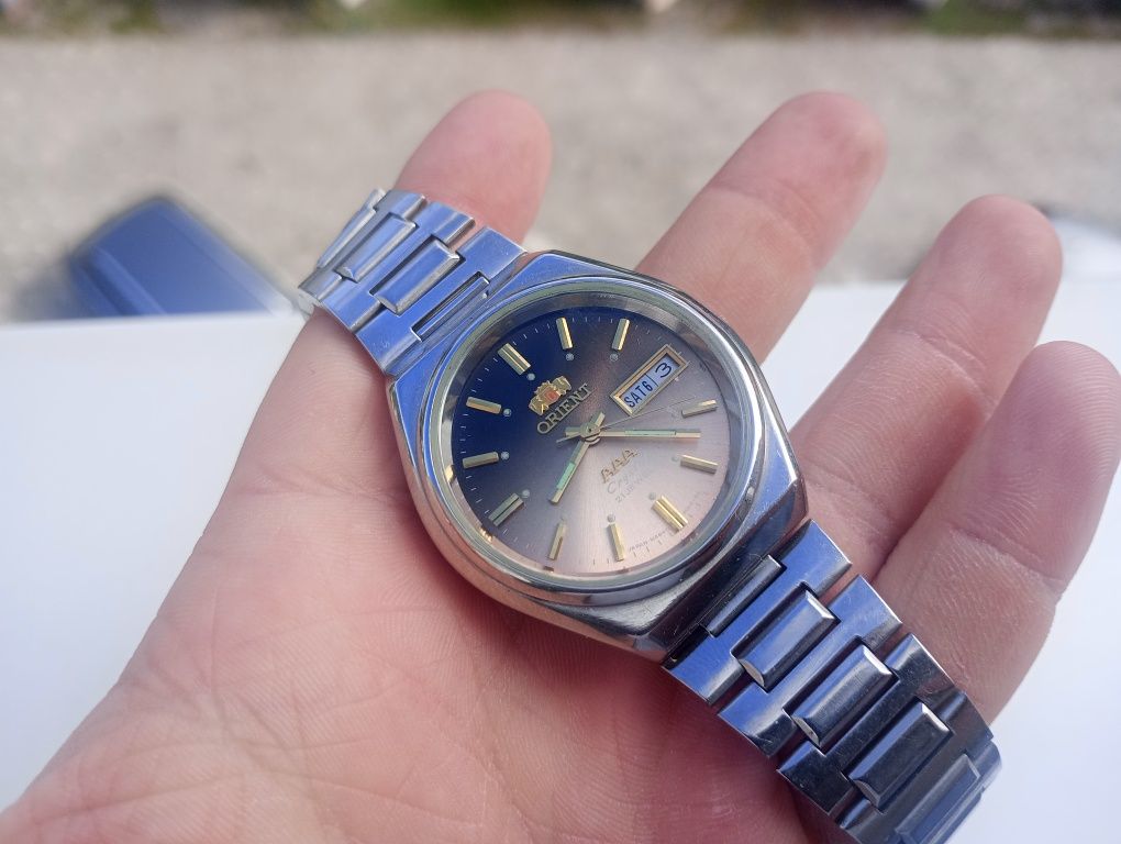 Przypalany RÓŻ zegarek orient crystal japoński ni seiko certina omega