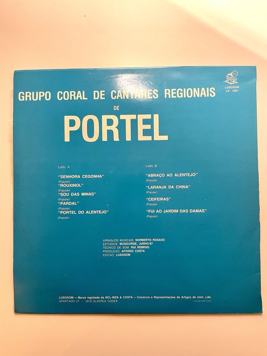 Disco vinil LP Grupo de Coral Cantares Regionais de Portel