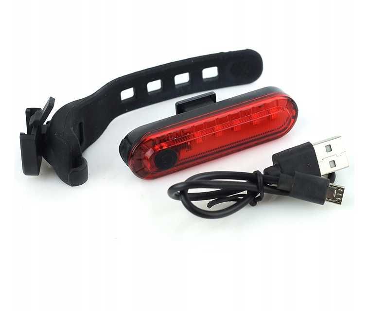 Lampa Rowerowa na sztycę lampa na rower tył, tylna usb 60 lm