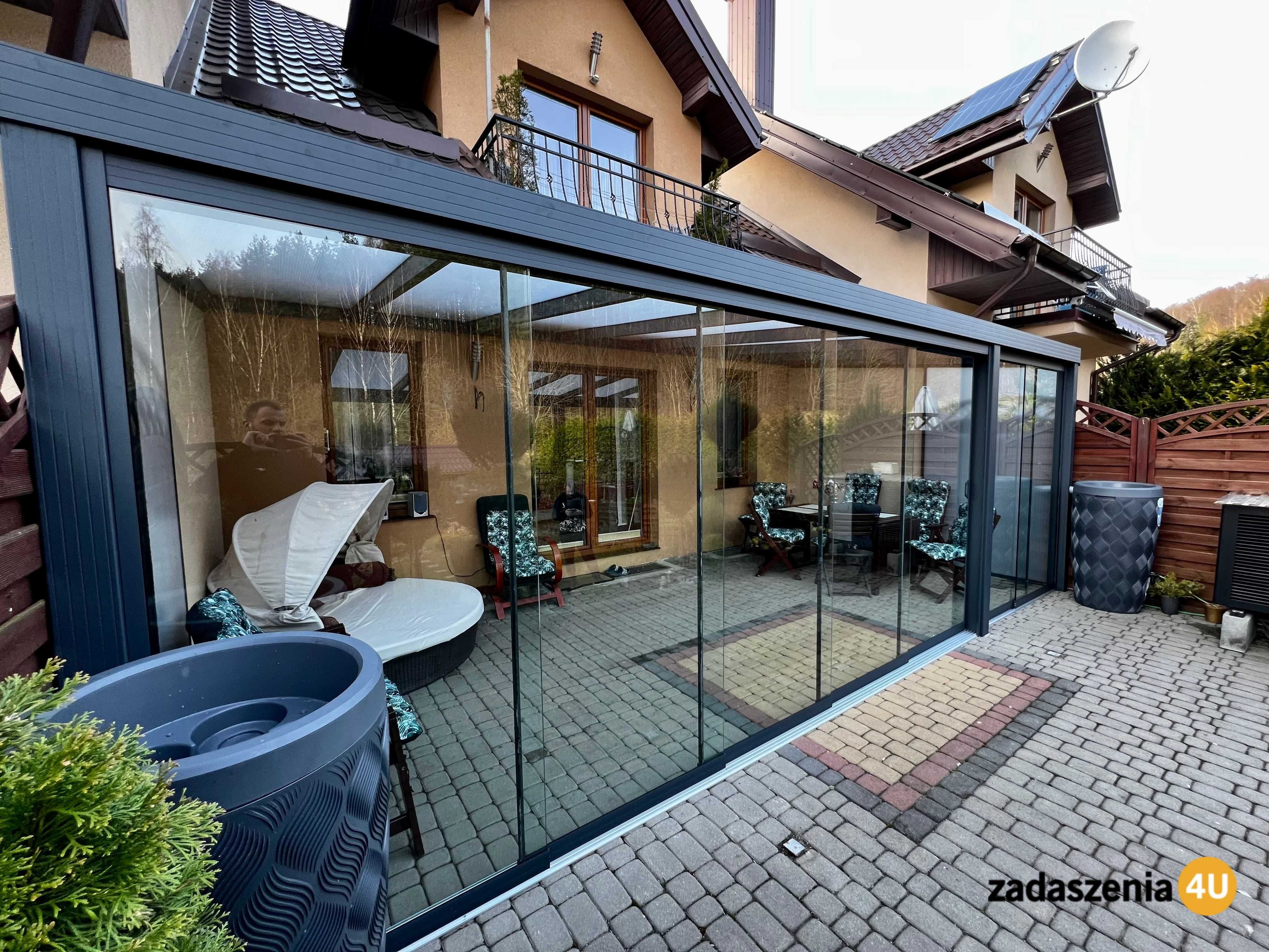 Zadaszenie tarasu, pergole, patio, ogród zimowy, szklane zabudowy