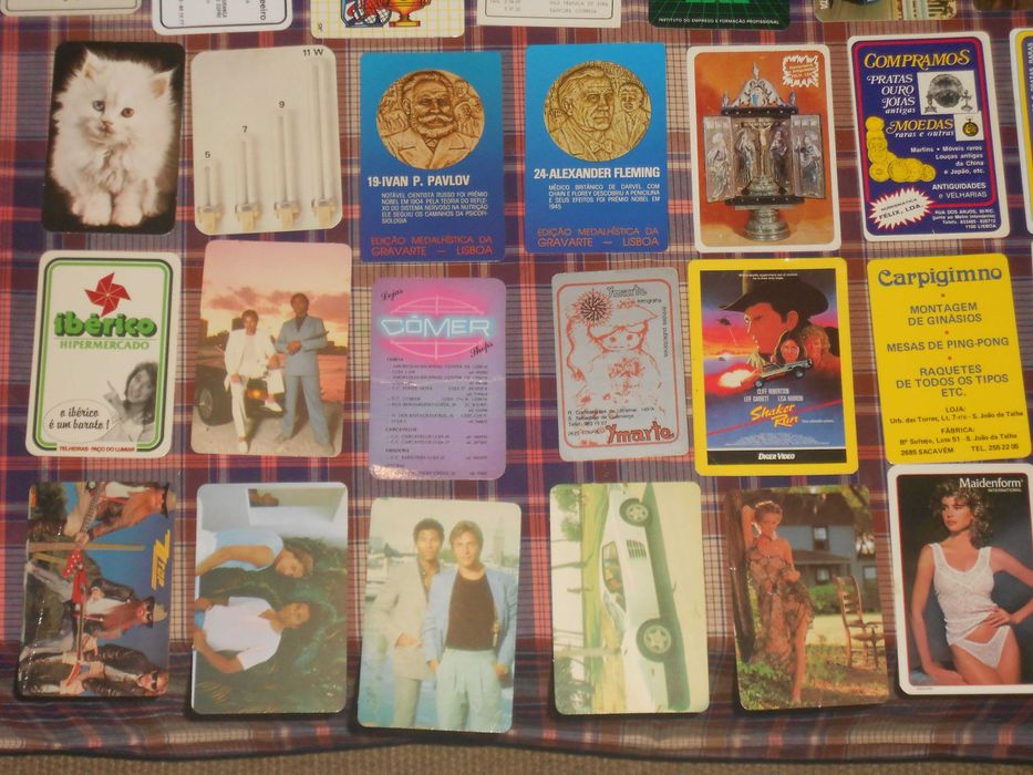 Colecção calendarios portugueses anos 80 - 78 diferentes