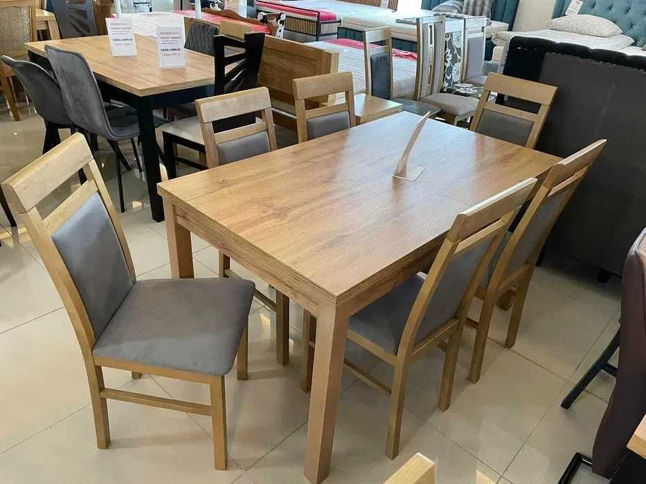 (73) Stół rozkładany + 6 krzeseł, promocja 999 zł