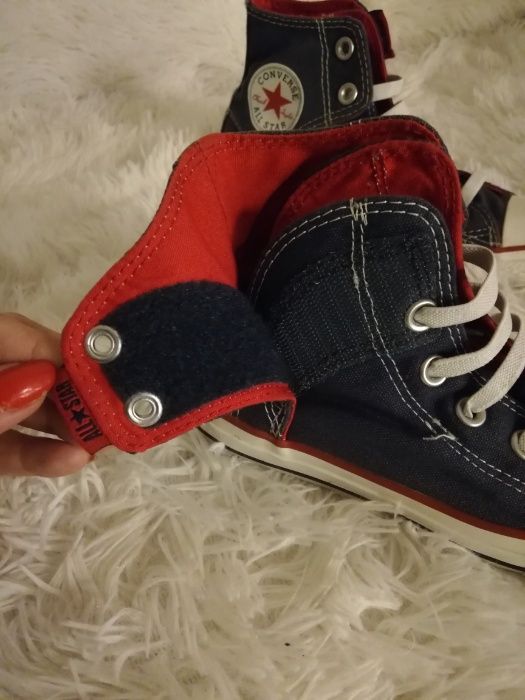 trampki CONVERSE 33, CONVERSE 33 ALL STAR na rzepy gumki wyższe 33