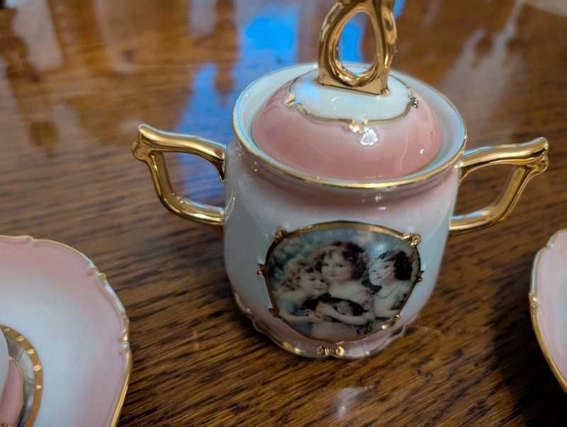 Zestaw porcelany Carlsbad MD – ręcznie zdobiony, złocenia, Czechy