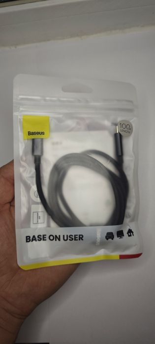 Baseus USB-C кабель 100W PD 5A 100 см нейлоновий новий