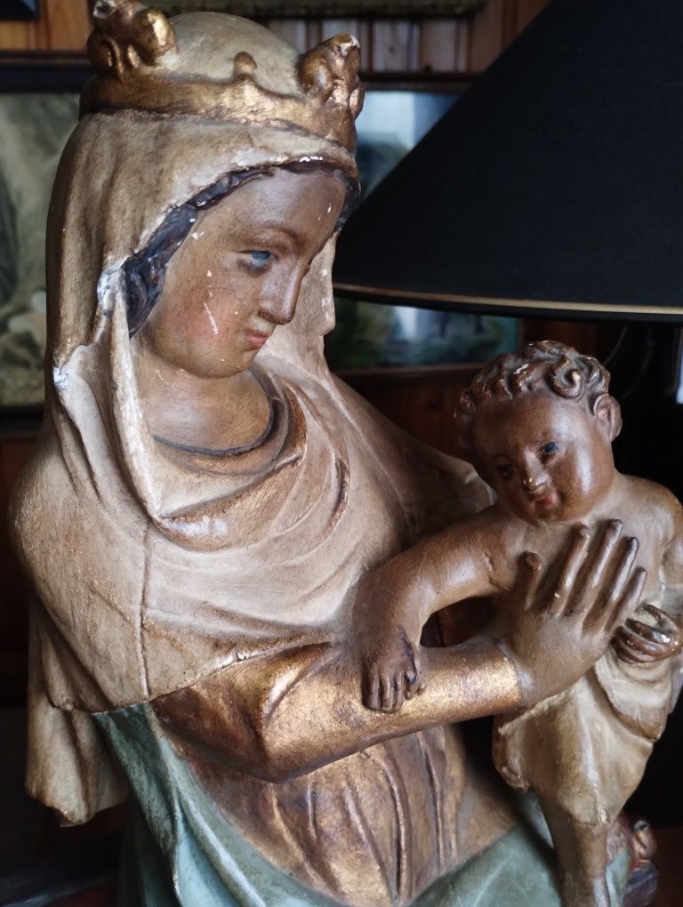 Matka Boska Maryja Madonna stara figura figurka