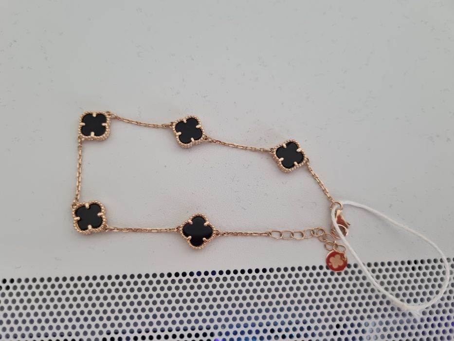 Браслет Van Cleef Ван клиф конюшина клевер золото 585