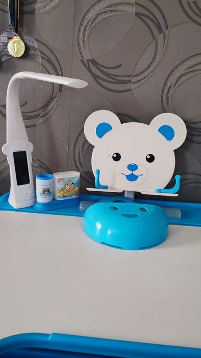 Комплект Mealux Evo-kids Парта Стілець Лампа BD-04 B XL Teddy