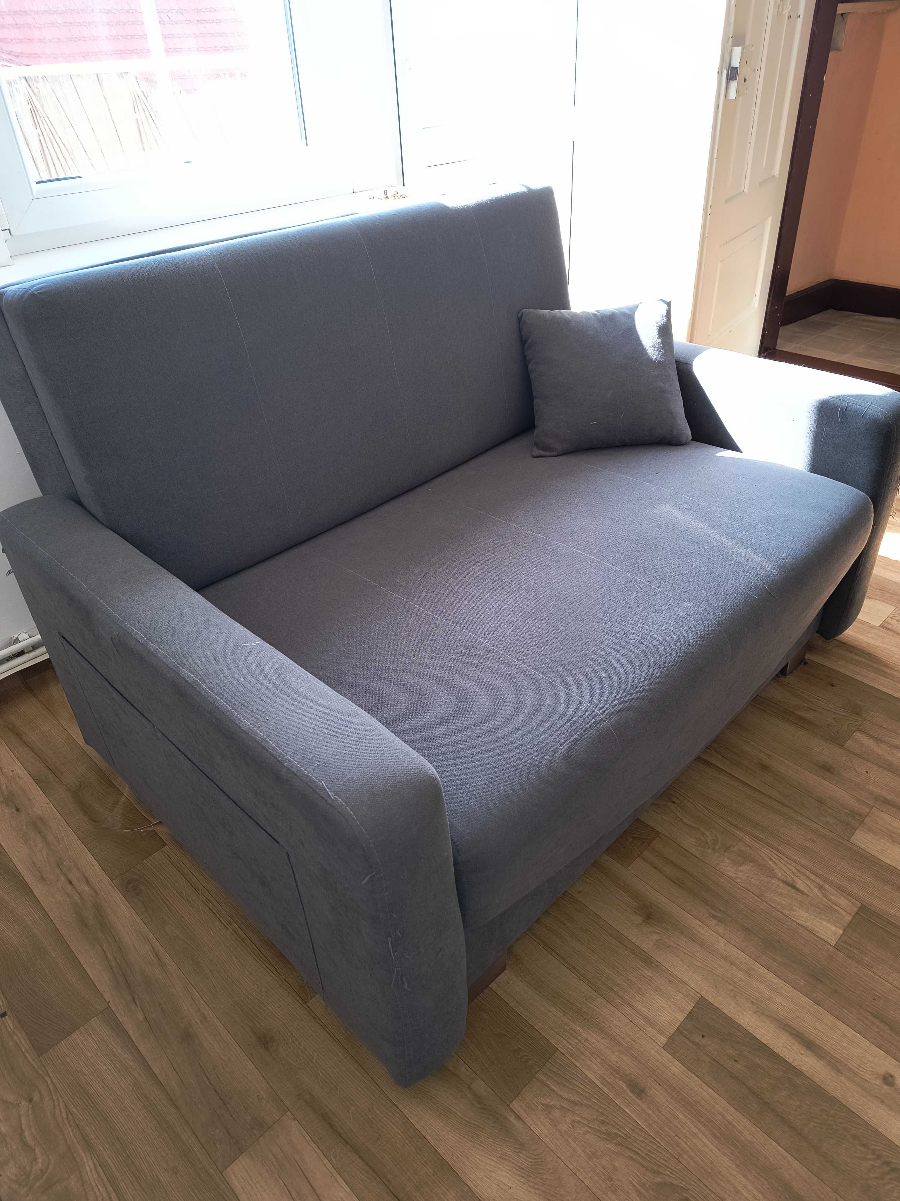 Sofa szara 130 cm