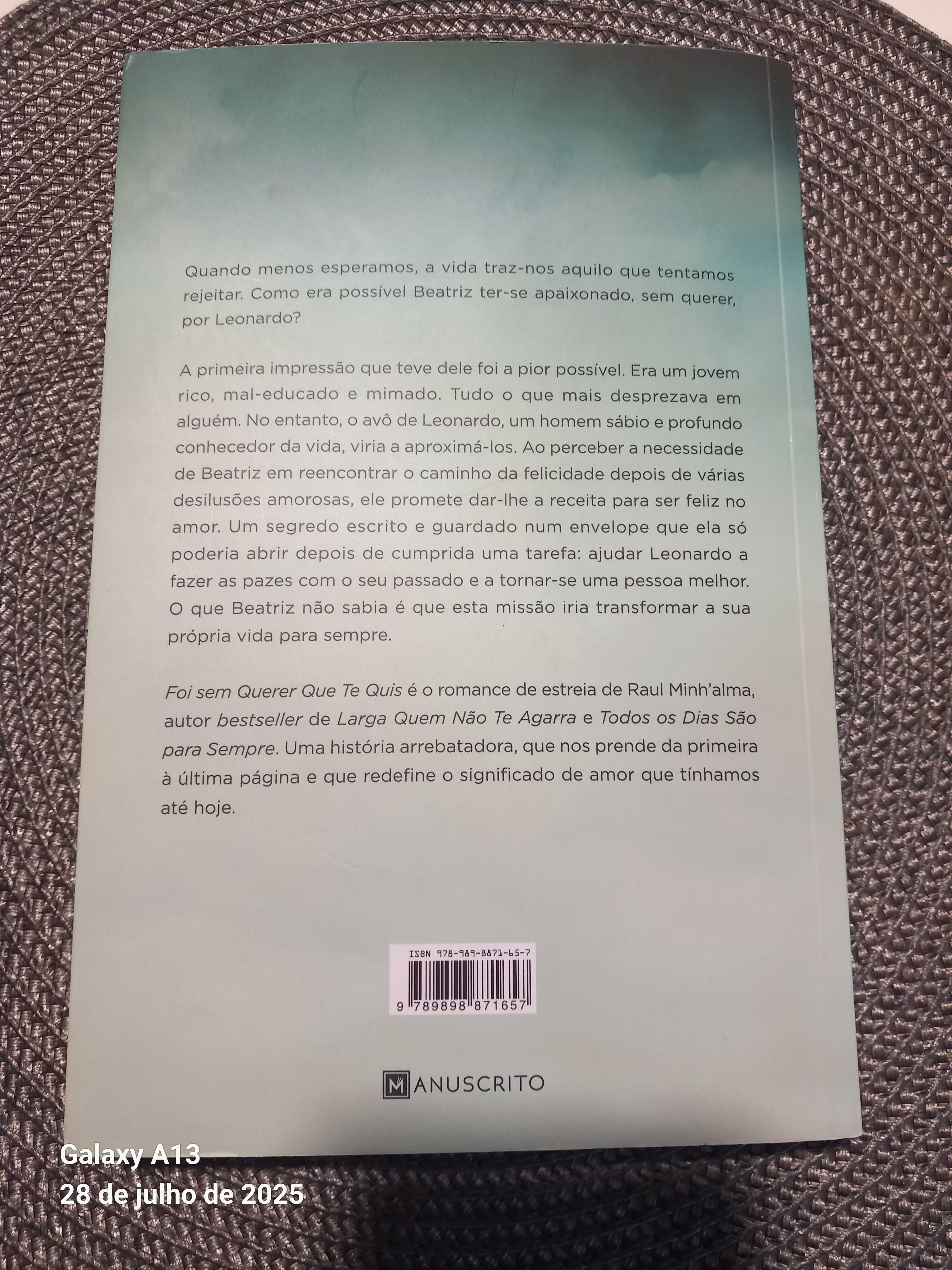 Foi sem querer que te quis  de Raul Minh'Alma com envio incluído