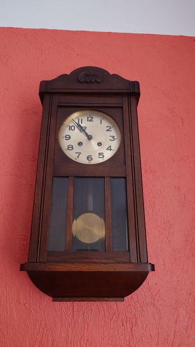 Zegar ścienny bijący - Gustav Pendel - vintage