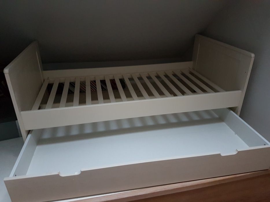 DREWNIANE Łóżko pinio  blanco