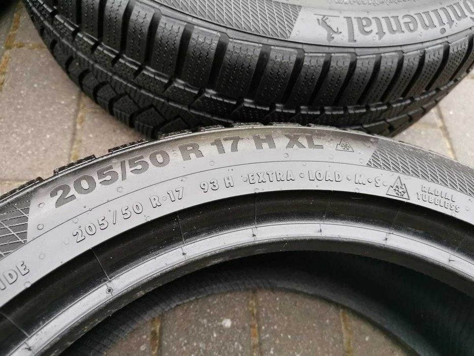 205/50 93H R17 CONTINENTAL WC TS850P 8mm 2020r Zimowe Opony 4szt