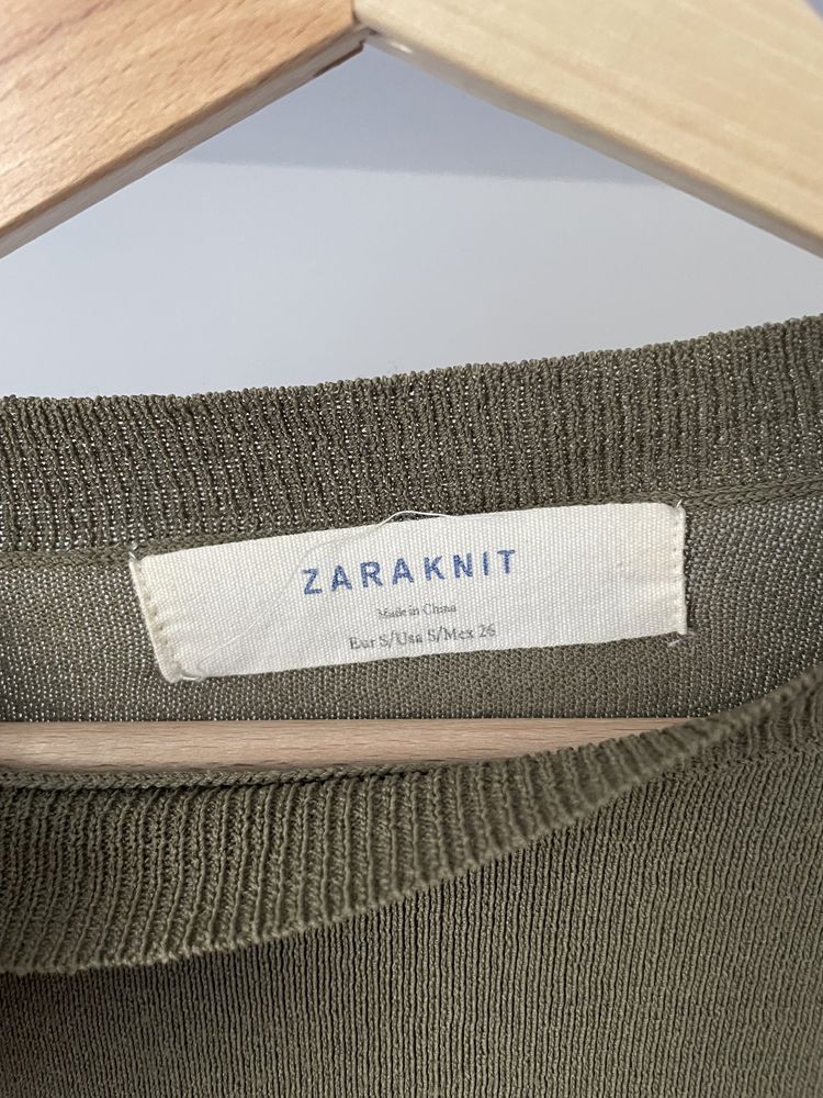 Bluza sweter khaki Zara S