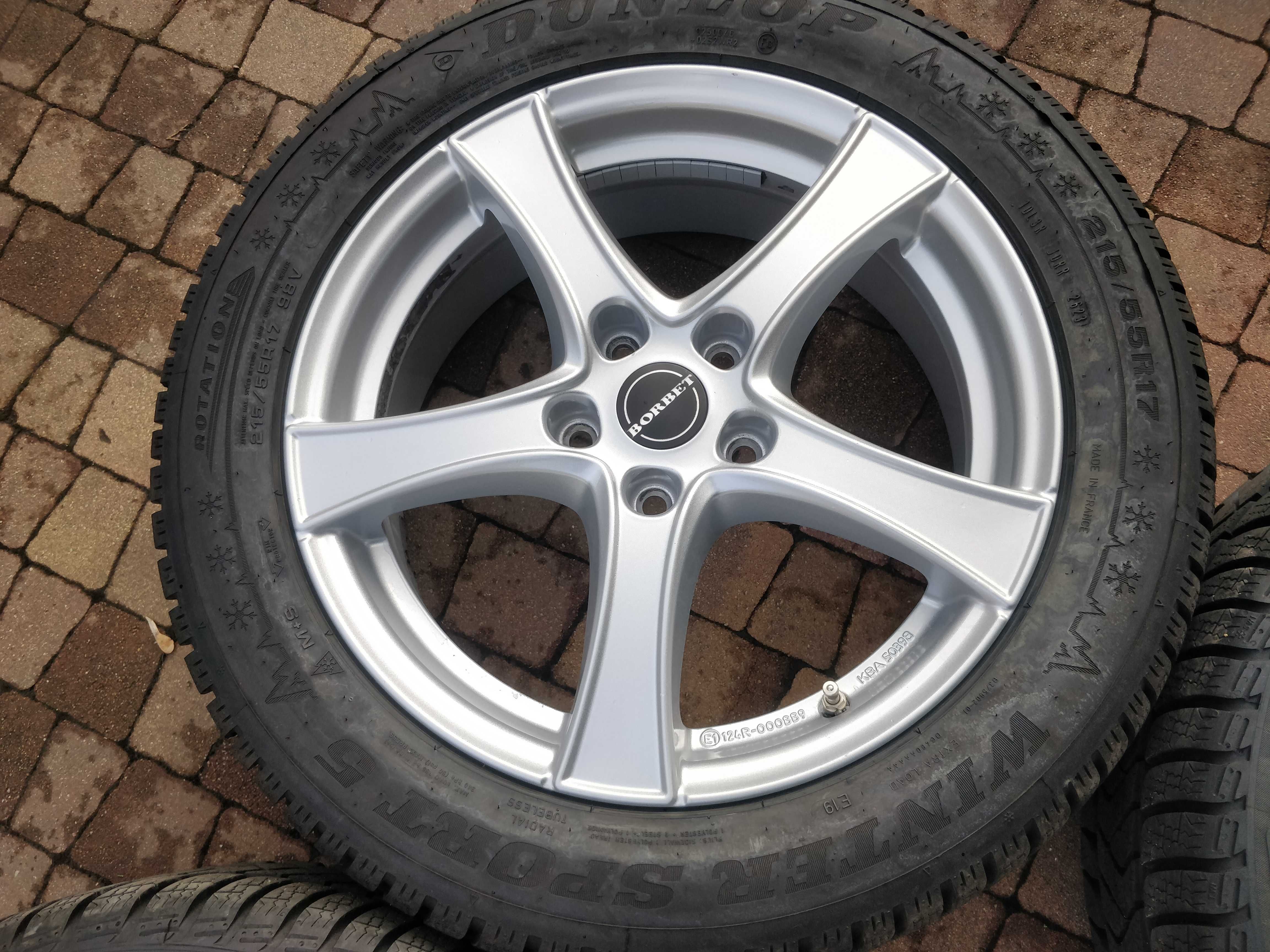 3472. Koła zimowe Superb T-Roc Caddy Golf 5x112 215/55/17 2023r 8mm