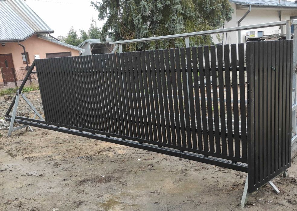 Brama przesuwna 500cm + Furtka 100cm ocynk malowanie proszkowe KOMPLET