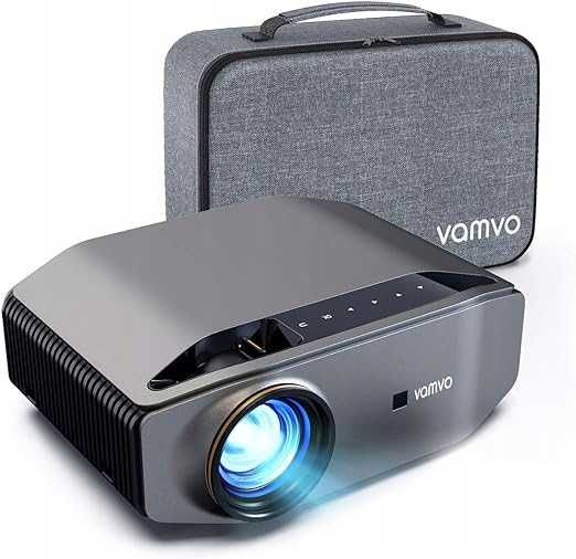 Vamvo L6200 Native 1080P Full HD projektor, 6000 Lux z wyświetlaczem