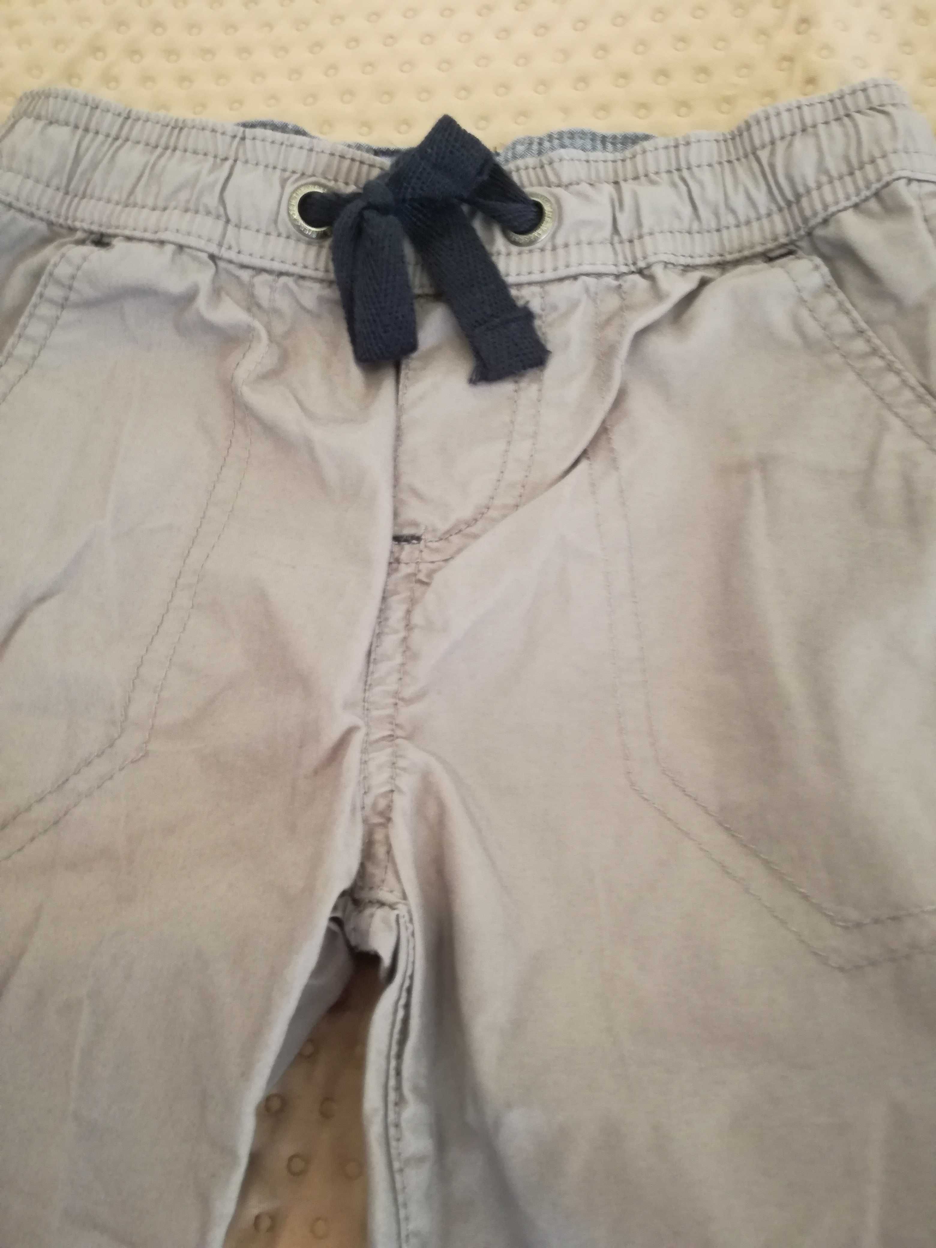 Zestaw spodnie 104 reserved beżowe lupilu szare rebel moro jeansy smyk