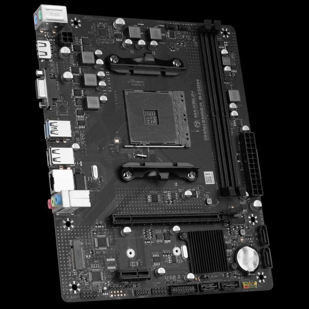 Материнська плата AM4 (B450) Maxsun Challenger B450M, B450, 2xDDR4