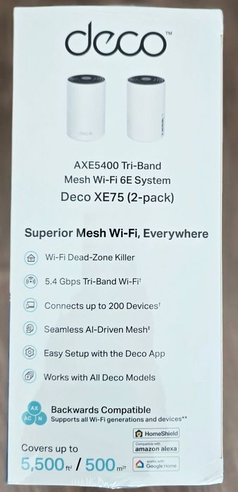 TP-Link Deco WiFi 6E Mesh AXE5400 (2-Pack)64584337154561121