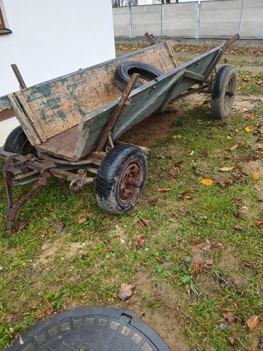 Кінний віз ,з причепним до трактора