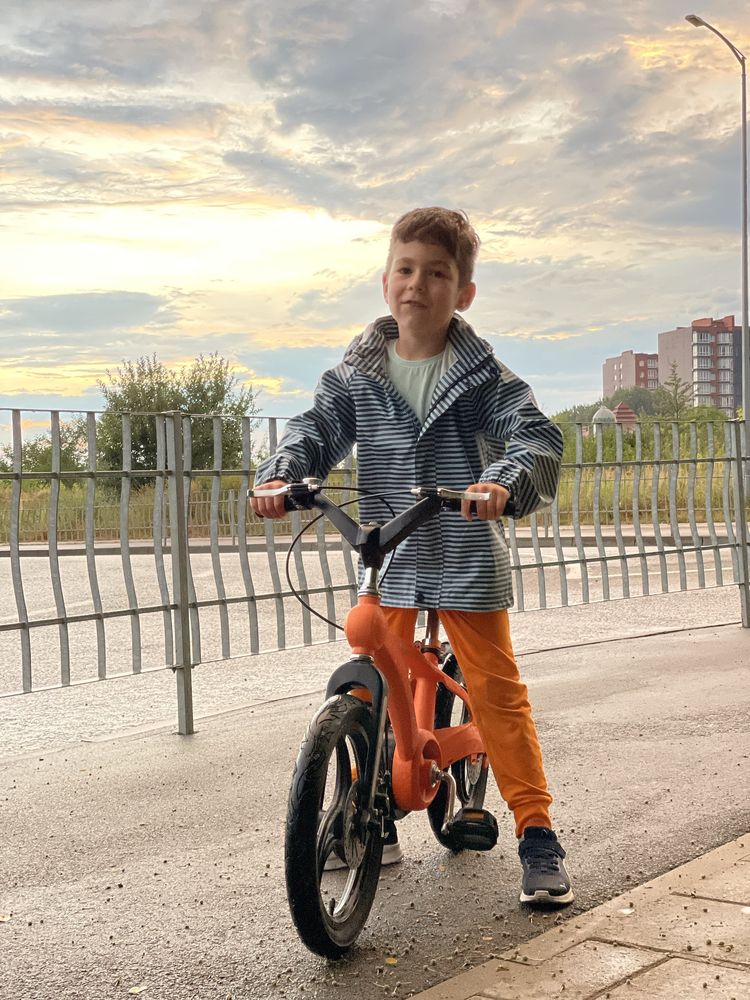 Дитячий велосипед Miqilong 16" YD оранжевий на 5-9 років
