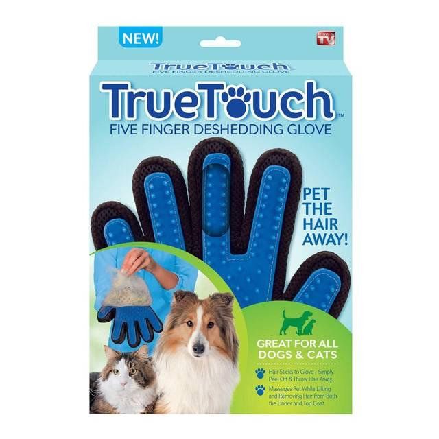 Рукавичка для вичісування вовни тварин «True Touch»