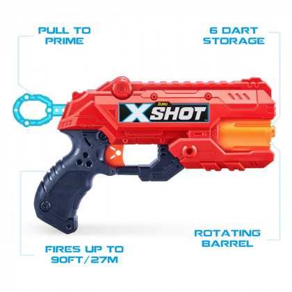 Бластер X-Shot Red Excel reflex 6 / Детское оружие , пистолет *
