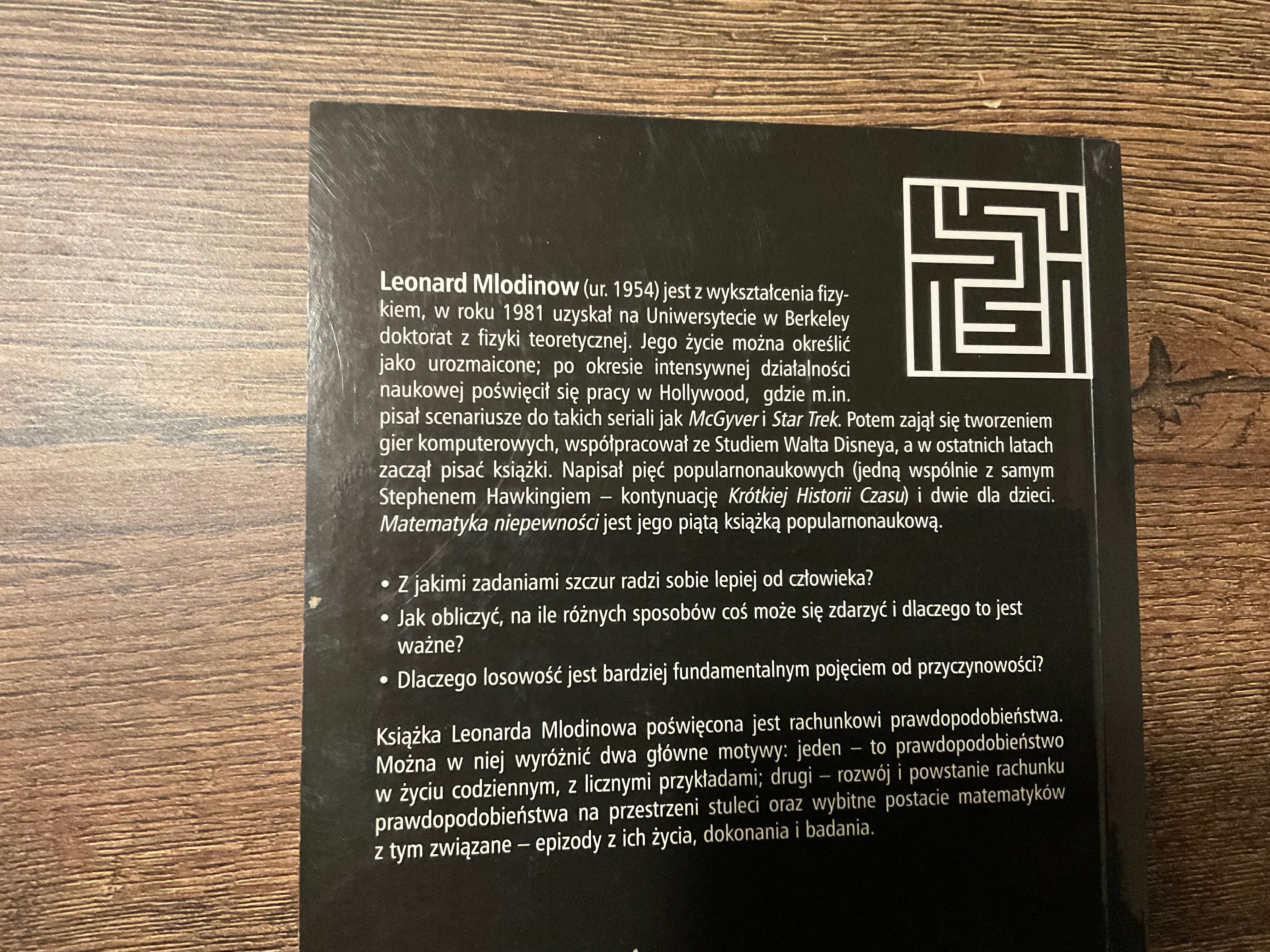 Leonard Mlodinow, Matematyka niepewności, unikat, okazyjna cena
