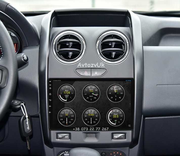 Магнитола RENAULT Duster Sandero Captur DACIA Logan CarPlay Android 14