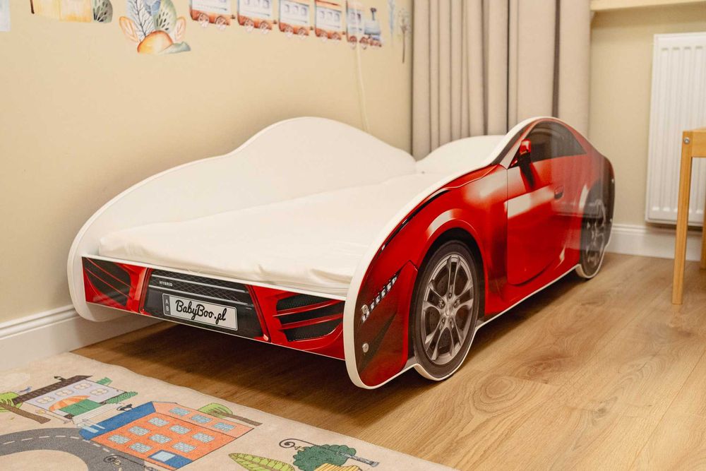 Łóżko dziecięce auto samochód czerwone 140x70