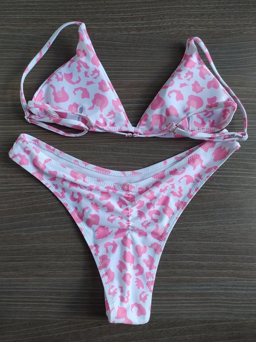 Bikini Branco e Rosa NOVO (Portes Grátis)