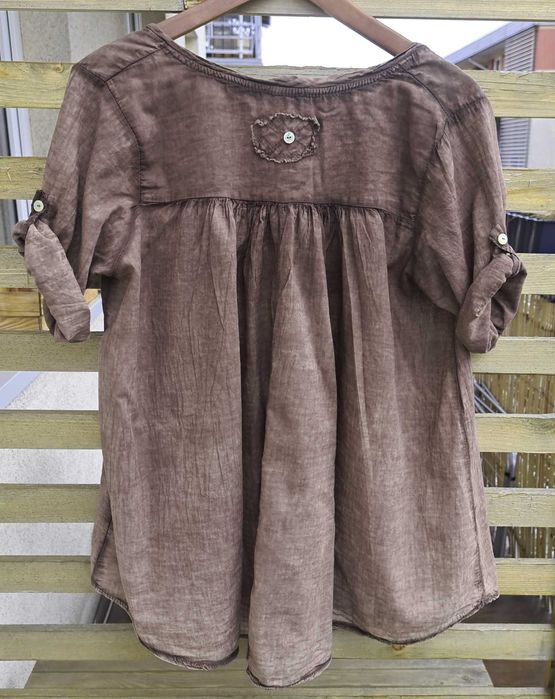 Śliczna włoska bluzka cieniowana 100% cotton rozm.U