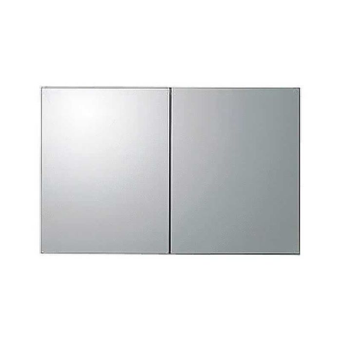 Szafka z lustrem 2-drzwiowa lustro wewnętrzne i zewnętrzne 120 x 75 cm