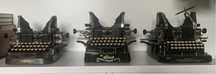 Coleção Rara de 3 Máquinas de escrever - Oliver Typewriter nº 2,3 e 5