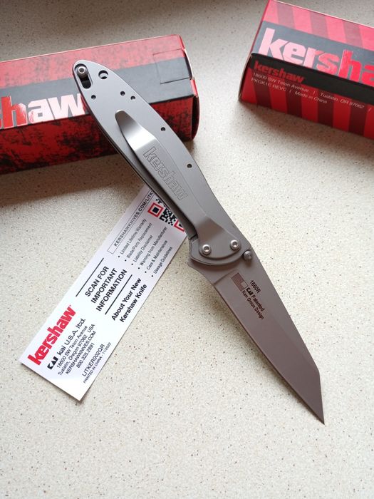 nóż kieszonkowy Kershaw Leek szarej satin 1660 CKT