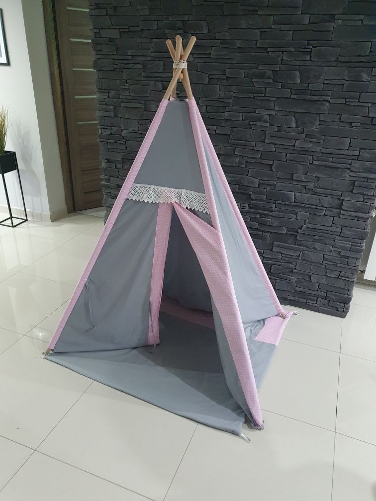 Namiot dla dzieci dziewczynki Tipi + poduszki