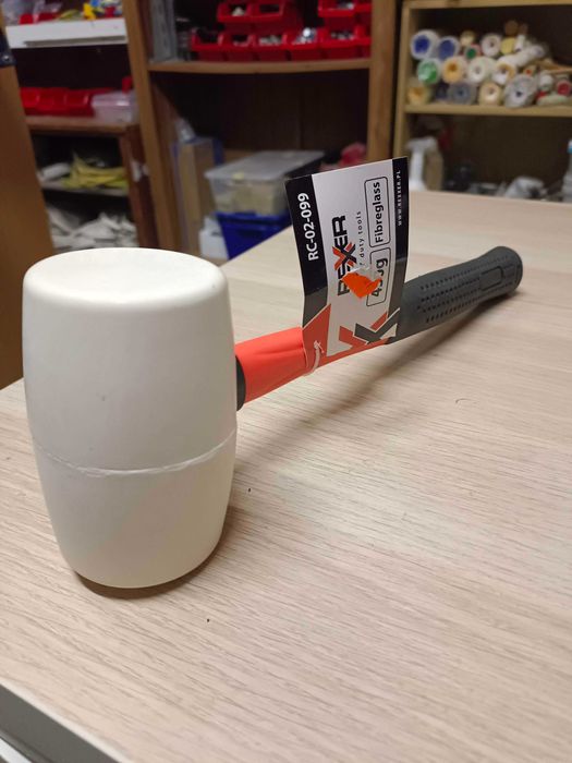 Młotek gumowy biały 450g