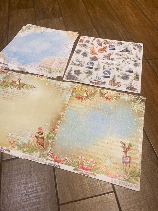 Papiery scrapbooking 30x30 świąteczne